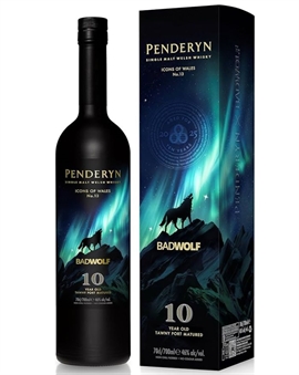 Penderyn Icons of Wales No 13 Bad Wolf 10 Year Old Single Malt Welsh Whisky 70 cl 46%